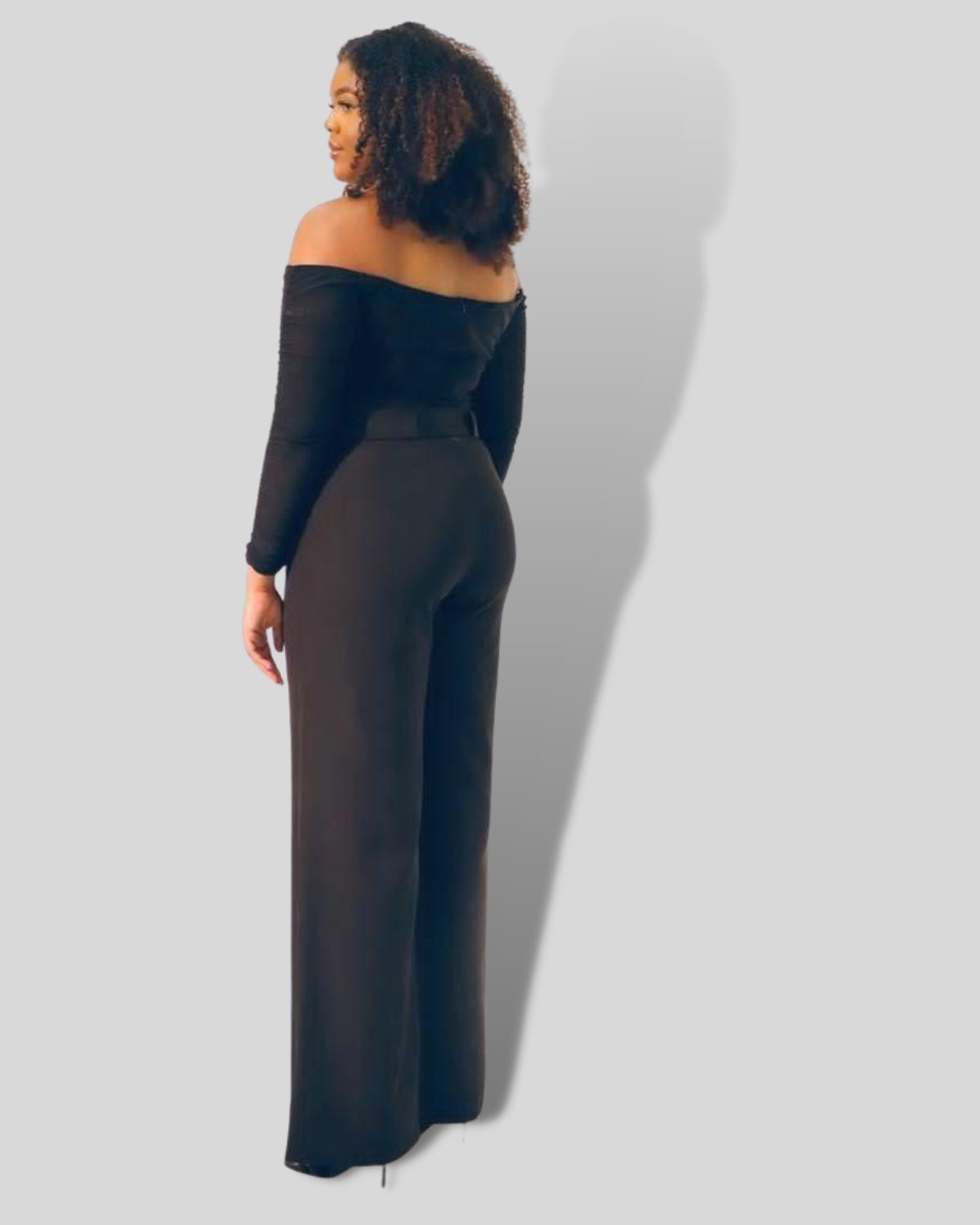 Tall Black Off-Shoulder Top