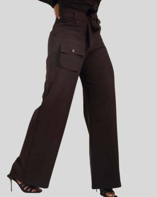 Maddie Tall Black Wide Leg Pant