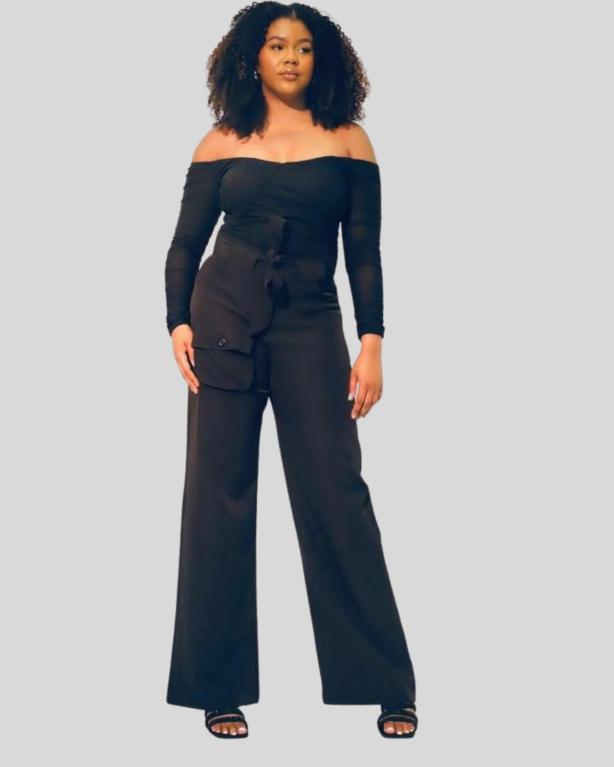 Maddie Tall Black Wide Leg Pant