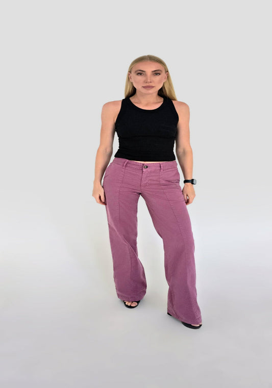 Nia Adjustable Inseam Chino Pant - Mauve