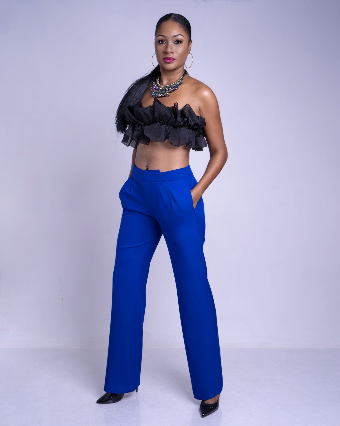 Royal Blue Straight Leg Tall Pants