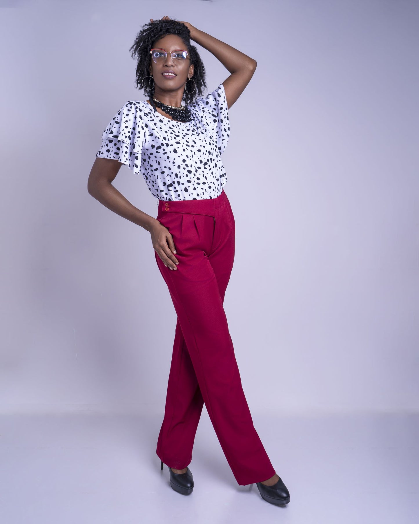 Red Wine Straight Leg Tall Pants