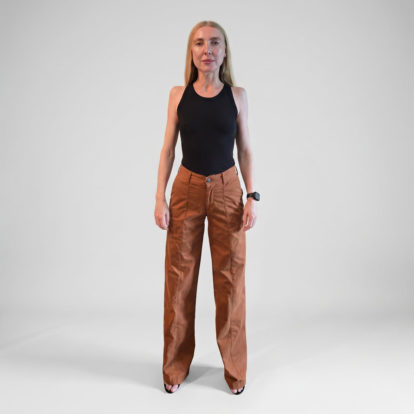 Nia Adjustable Inseam Chino Pant - Mocha